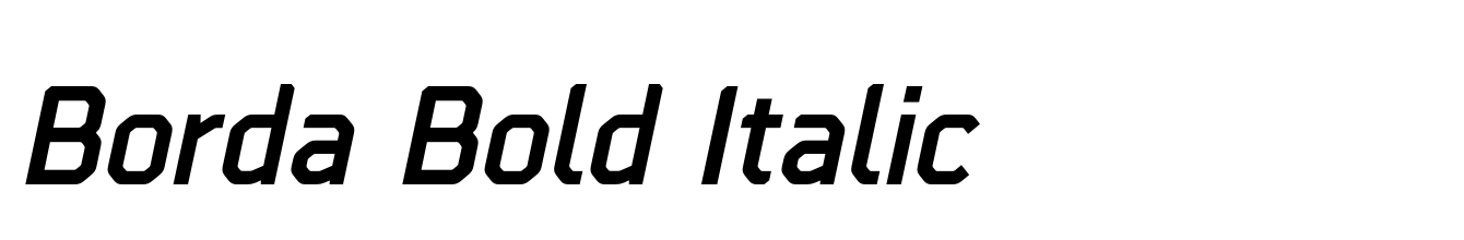 Borda Bold Italic